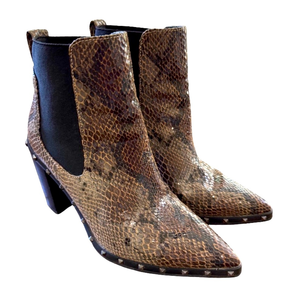 Charles By Charles David Snakeskin Ankle Boots